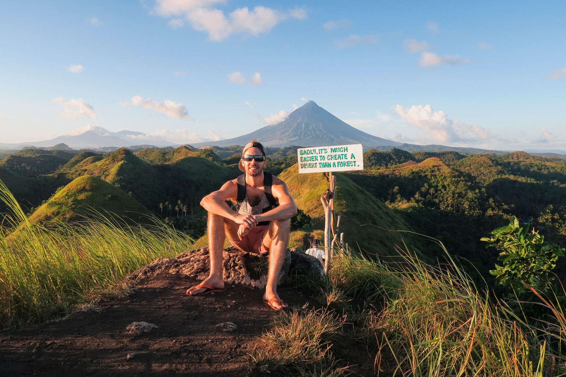 Tourist Visiting Chocolate Hills